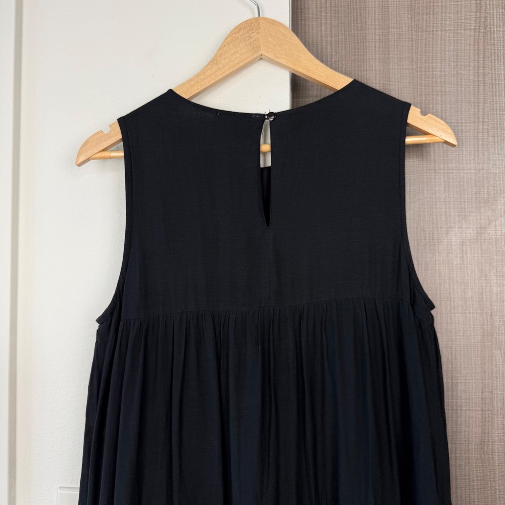 Anthropologie Samant Chauhan Black Jacaranda Tiered Maxi Dress Embroidered 8 - Picture 12 of 16